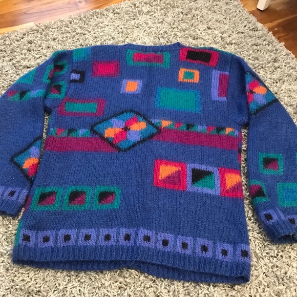 Vintage 90’s L.L. Bean Geometric Mohair Sweater - Picture 7 of 7